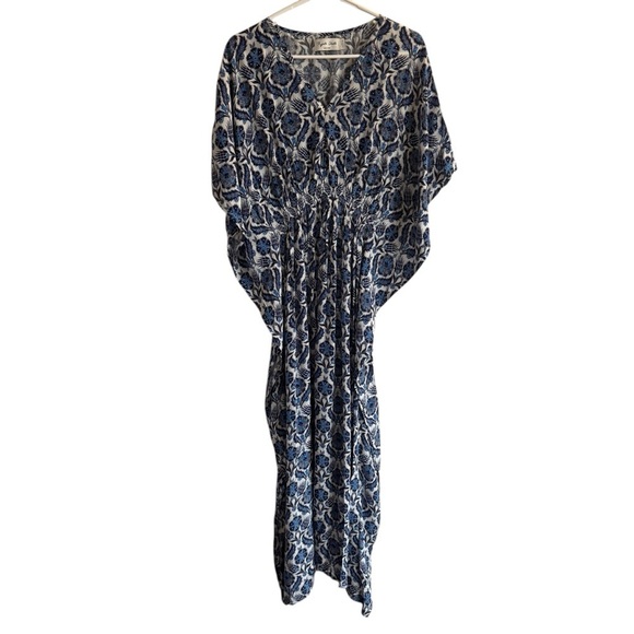 Rujeta Sheth Marie Cinch Kaftan, Blue Lotus, Size M/L - Picture 6 of 12